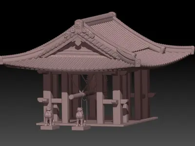 Japanese Bell Shrine 3D print model