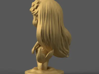 Cute Mermaid 3D Model STL File for Decoration Gifts 3D print model