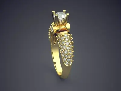 Luxury Ring Covered In Diamonds CAD 5102 3D print model