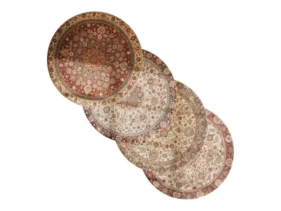Round carpet 15 3D model