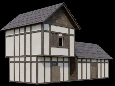 Medieval Village Pack  - 6 Assets - 4K Textures Game Ready Low-poly 3D model get