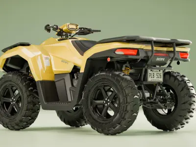 Quad PL Model - Low Poly Game-Ready Asset Low-poly 3D model