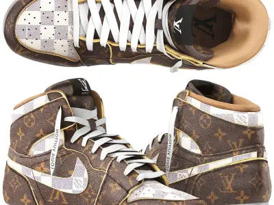 jordan retro 1 louis vuitton 3D model