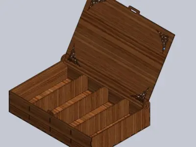 Laser cut wooden box Free 3D model