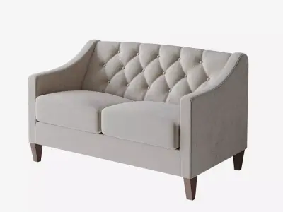 Cleo Tufted Loveseat 3D model