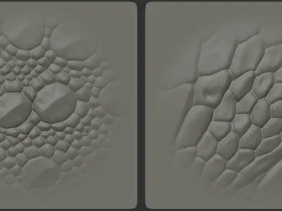 18 Reptile Dragon lizard crocodile Skin Scale Alphas V2 3D model