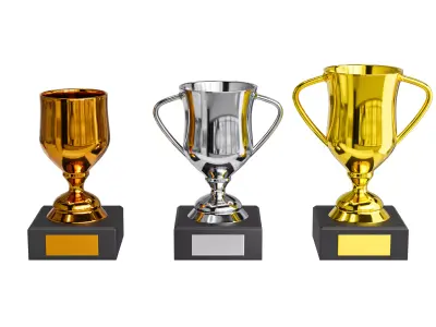 3 Trophy 3D model