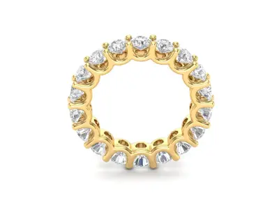U Shaped Eternity Ring 3 point 6 mm stone size swiss 11 and EU51 3D print model