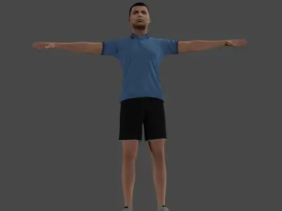 Kylian Mbappe football player 3D model