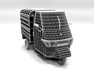 PIAGGIO APE50 1971 LOWPOLY Low-poly 3D model