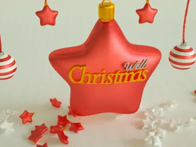 Christmas  3D  star model 3D model