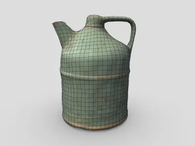 Rusty Oil Can Low-poly 3D model