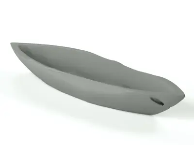 POLYPASTA - wooden bowl ship - teak 3D model