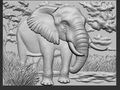 Elephant A46 3D print model