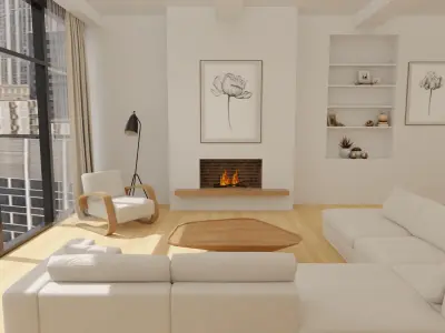 NYC Apartment Blender Scene 3D model