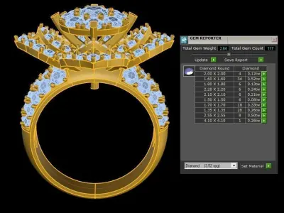 women ring 2020 with cad file design new design R72 3D model