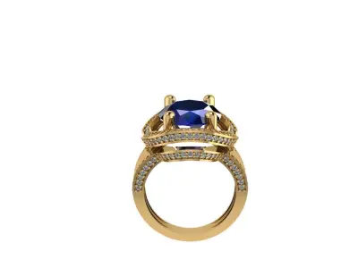 Saphire Ring 3D print model