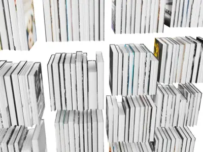 Books 150 pieces 4-9-1 Low-poly 3D model