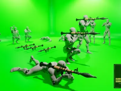 UE4 RPG LAUNCHER ANIMATION 3D model