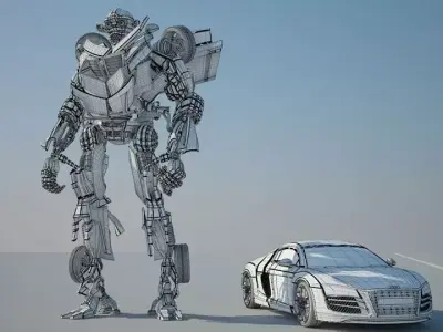 transformers Audi R8 3D model