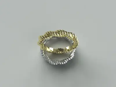 Model009-3 - ROPE Band Ring 3D print model