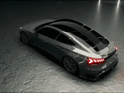 High-Detail Audi e-tron with Custom Body Kit 3D model