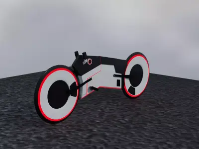 Cyberpunk Bike Low-poly 3D model