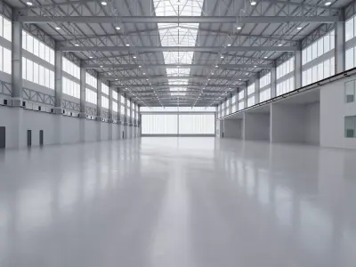 Airplane Hangar Interior 14 Low-poly 3D model