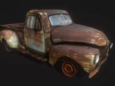 Kruzak old vintage car auto 3D model