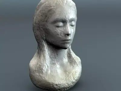 Female Bust Lowpoly 3D model
