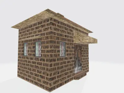 Small house 3d model Free low-poly 3D model