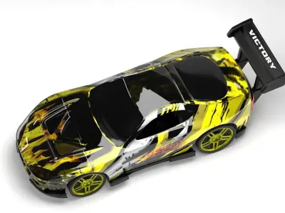 CAR FIRE TOY RIG 3D model