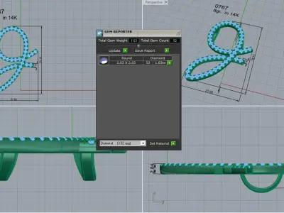 J Letter Diamond Pendant 0767 3D print model