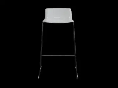 PATO Stool-white painted Low-poly 3D model