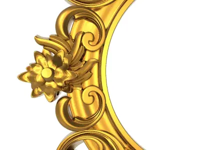 carved frame 3D model 11