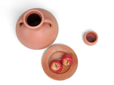 Pottery pack Low-poly 3D model