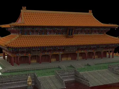 Chinese ancient house 3D model 40