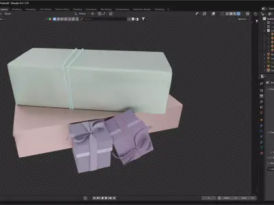 Gift box 03 3D model