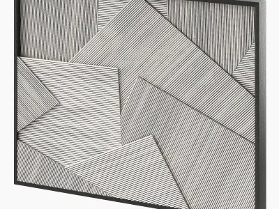 Baltic wall decor by Palecek - Rattan and Wood 3D model