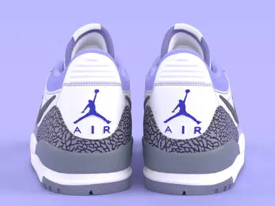 Air Jordan Legacy 312 Low Purple Comet Low-poly 3D model