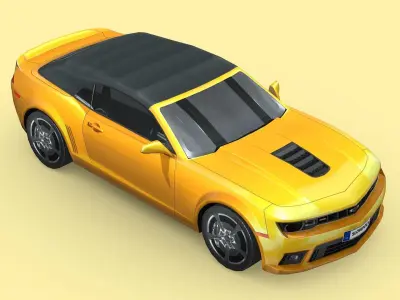 Chevrolet Camaro Convertible 2014 Low-poly 3D model