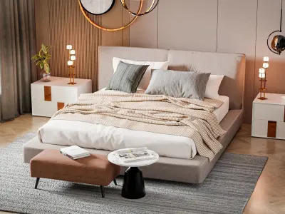 Modern Bedroom Design Bali 3D model