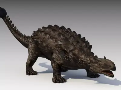 Ankylosaurus dinosaur Low-poly 3D model