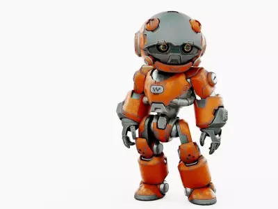 ROBO ZERO-C  Rigged for Unreal Engine - Unity - MIXAMO 3D model