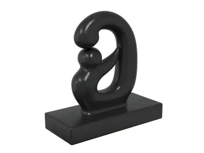 abstract sculpture Low-poly 3D model 3