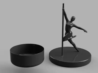 Dancer Aroma Candle Holder 3D print model