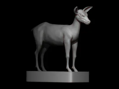 deer 3d print statue of 3D model