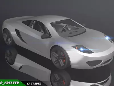 Low-Poly Racing Car McLaren MP4-12C 3d model Low-poly 3D model