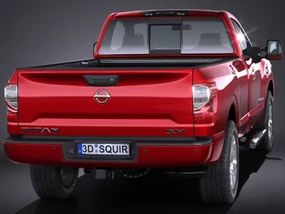 Nissan Titan Single Cab Chrome 2017 3D model