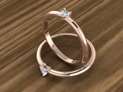 Diamond Jewelry Ring 3D print model